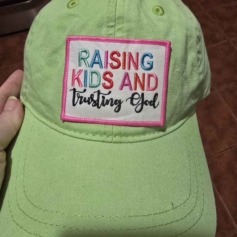 Green Cap with Colorful Embroidery